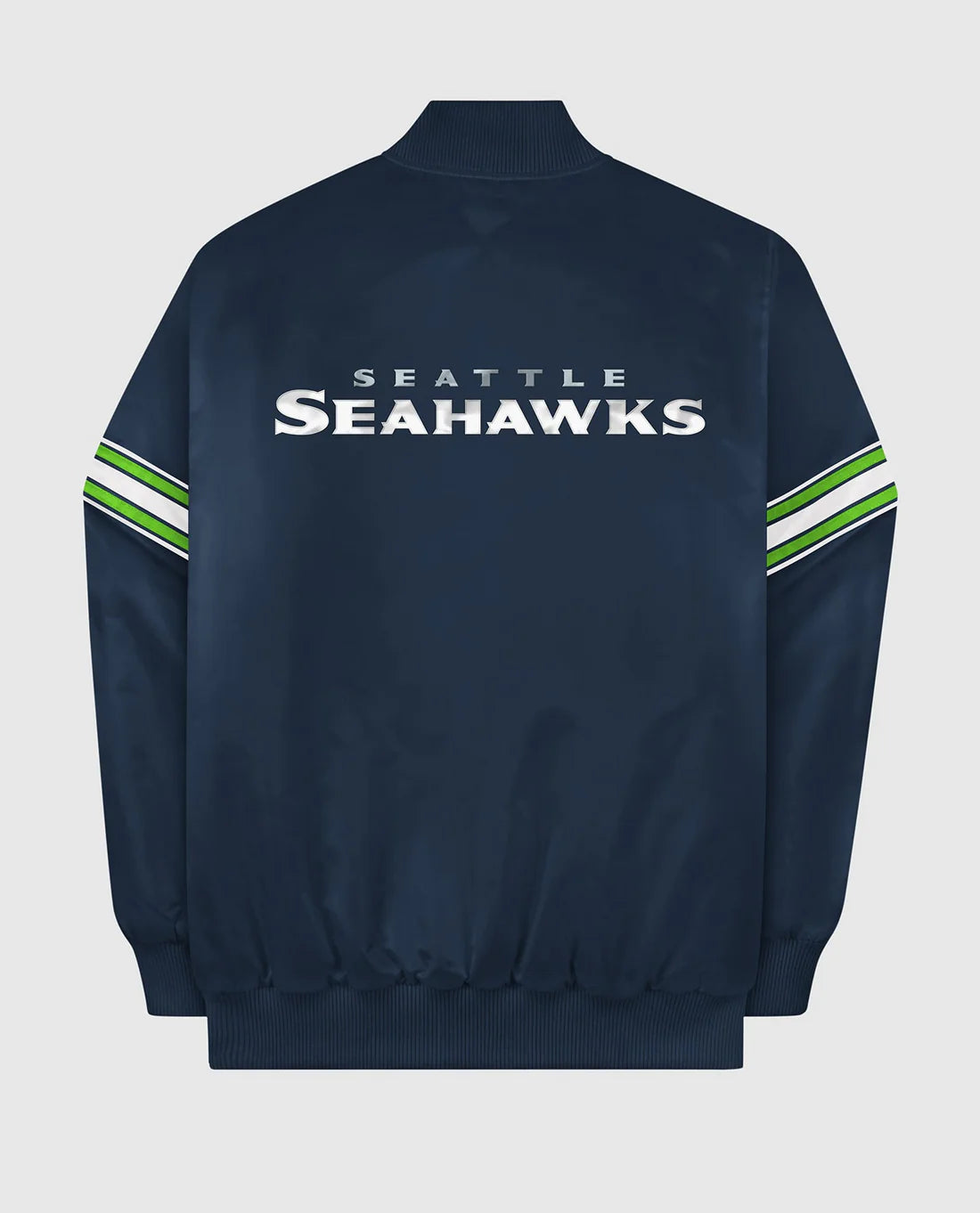 Chaqueta Varsity de los Seattle Seahawks en Satén con Botones de Presión