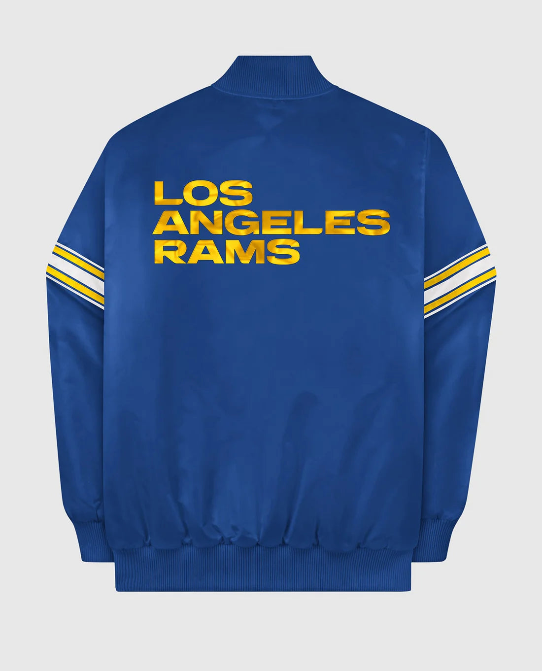 Chaqueta Varsity de los Los Angeles Rams en Satén con Botones de Presión