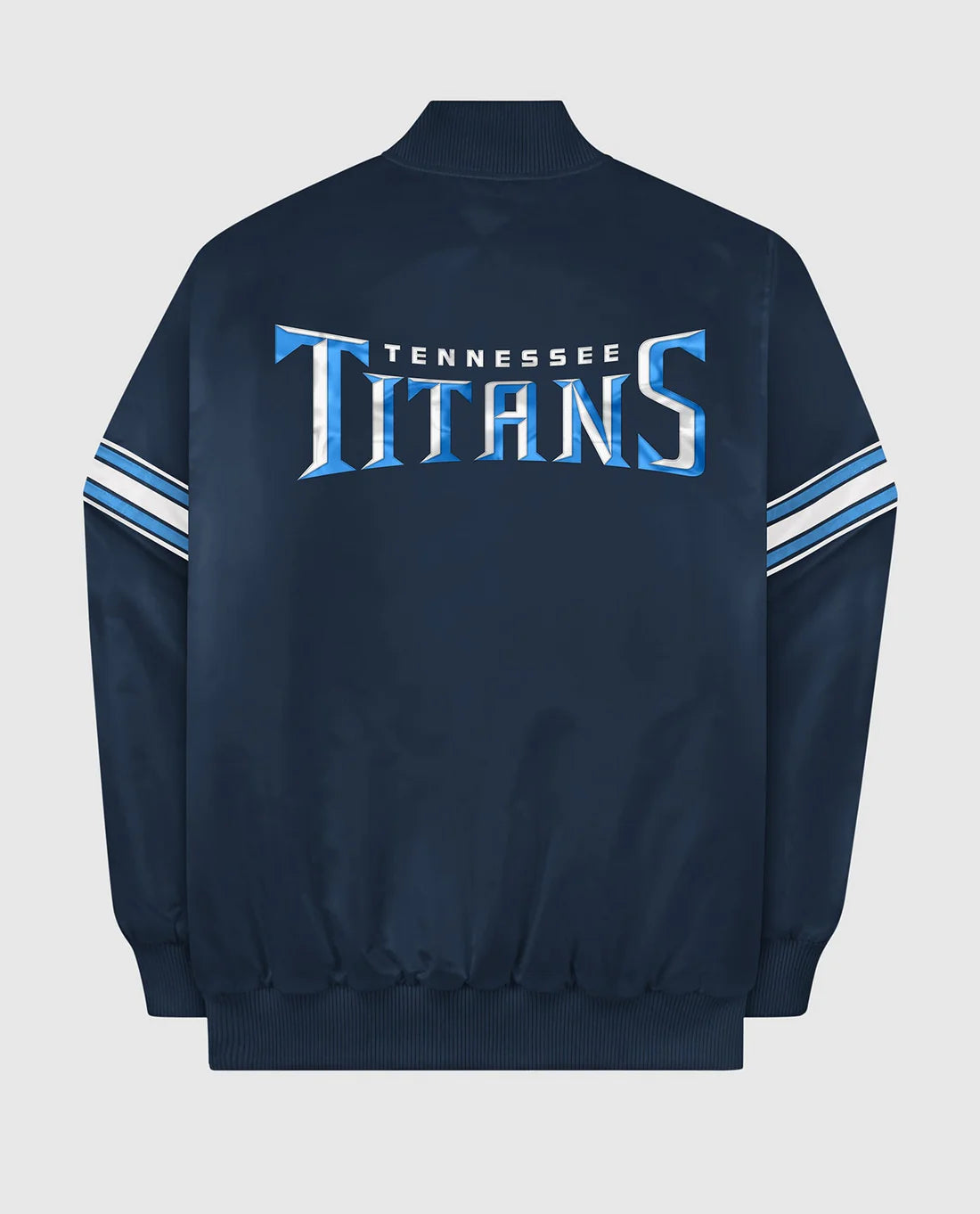 Chaqueta Varsity de los Tennessee Titans en Satén con Botones de Presión