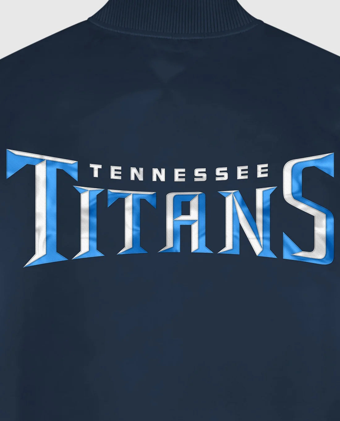 Chaqueta Varsity de los Tennessee Titans en Satén con Botones de Presión