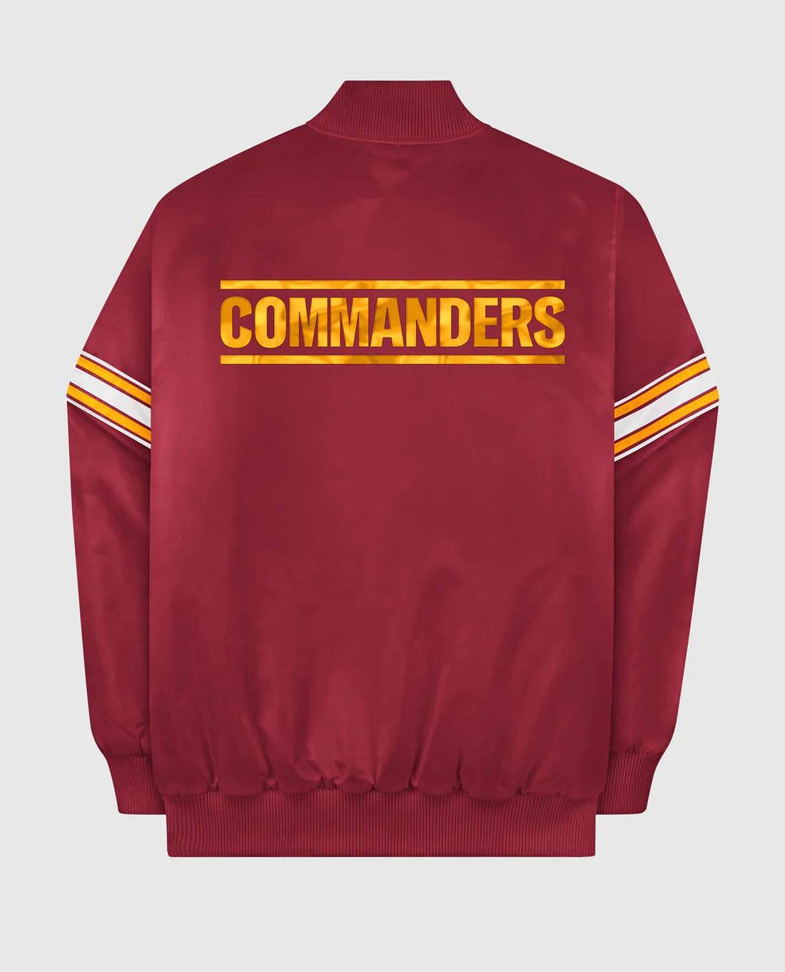 Chaqueta Varsity de los Washington Commanders en Satén con Botones de Presión