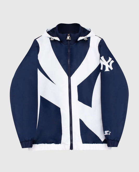 Chaqueta de Nylon con Capucha y Cremallera Completa de los New York Yankees